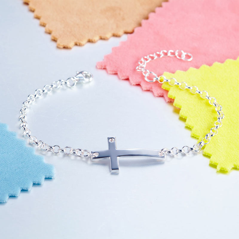 925 Sterling Silver Cross Bracelet 925 Sterling Silver Cross Bracelet