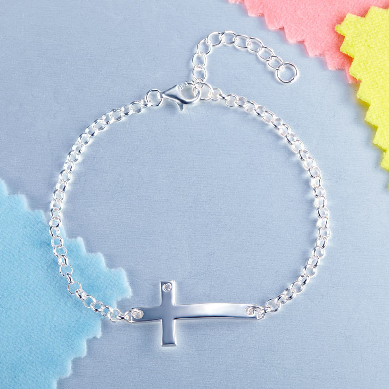 925 Sterling Silver Cross Bracelet 925 Sterling Silver Cross Bracelet