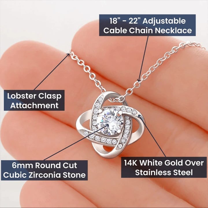Custom To My Badass Niece Necklace Sterling Silver Love Knot Pendant Straighten Your Crown Necklace Custom To My Badass Niece Necklace Sterling Silver Love Knot Pendant Straighten Your Crown Necklace