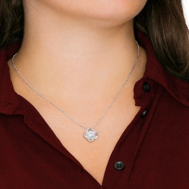 Custom To My Badass Niece Necklace Sterling Silver Love Knot Pendant Straighten Your Crown Necklace Custom To My Badass Niece Necklace Sterling Silver Love Knot Pendant Straighten Your Crown Necklace