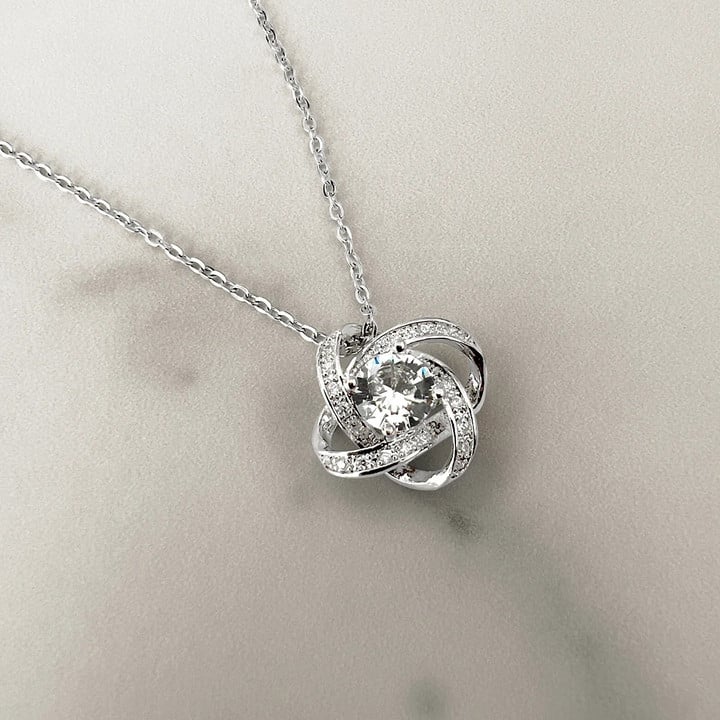 Custom To My Badass Niece Necklace Sterling Silver Love Knot Pendant Straighten Your Crown Necklace Custom To My Badass Niece Necklace Sterling Silver Love Knot Pendant Straighten Your Crown Necklace