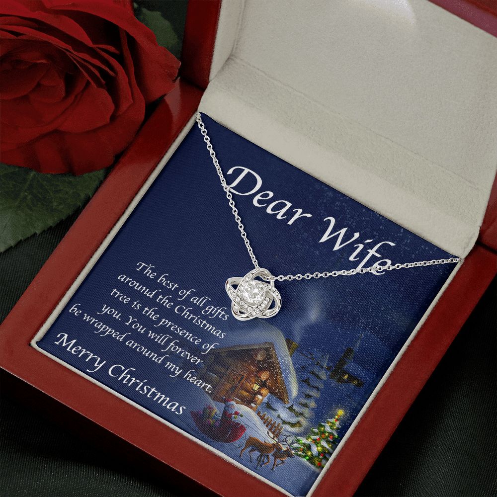 Dear Wife Merry Christmas Love Knot Necklace Dear Wife Merry Christmas Love Knot Necklace