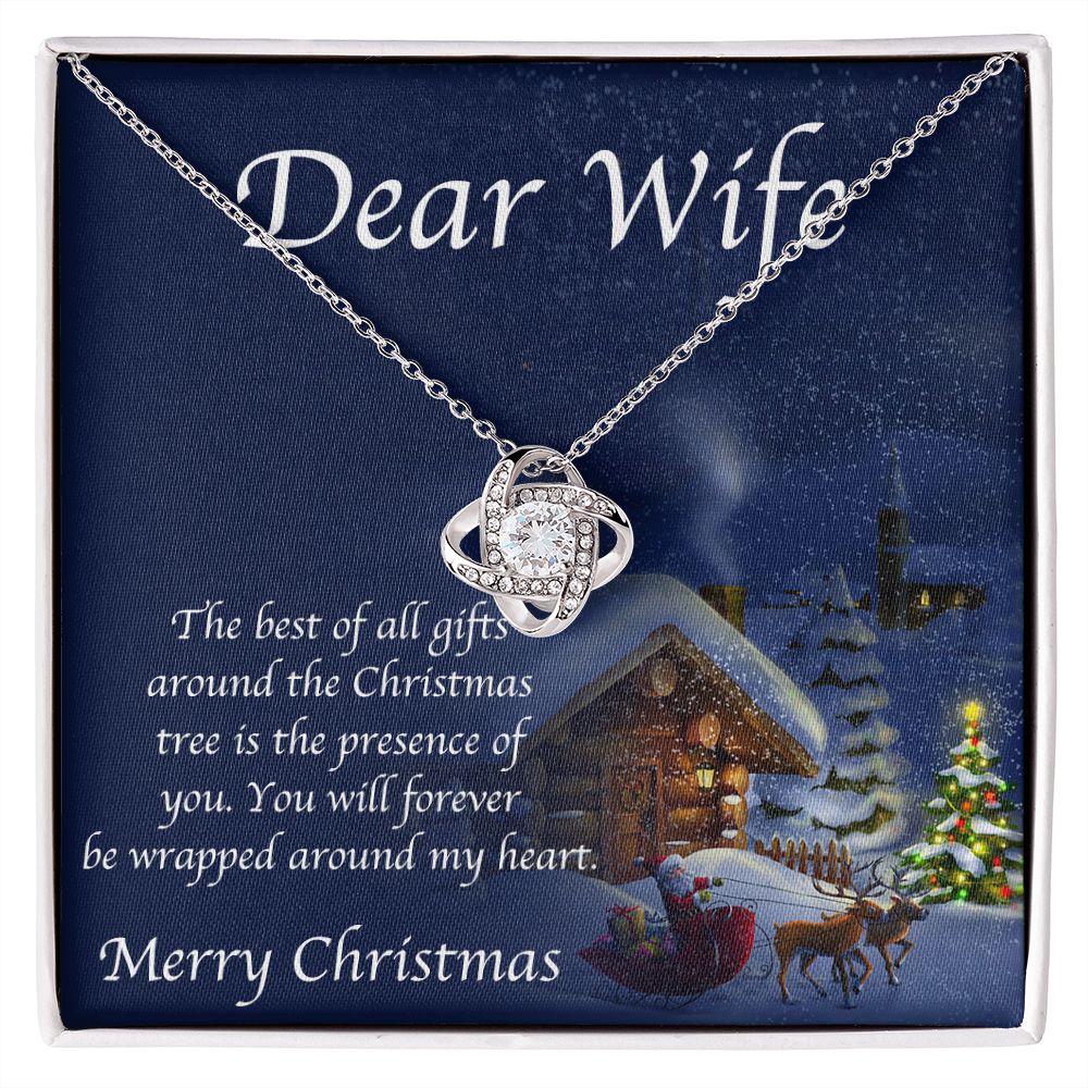 Dear Wife Merry Christmas Love Knot Necklace Dear Wife Merry Christmas Love Knot Necklace