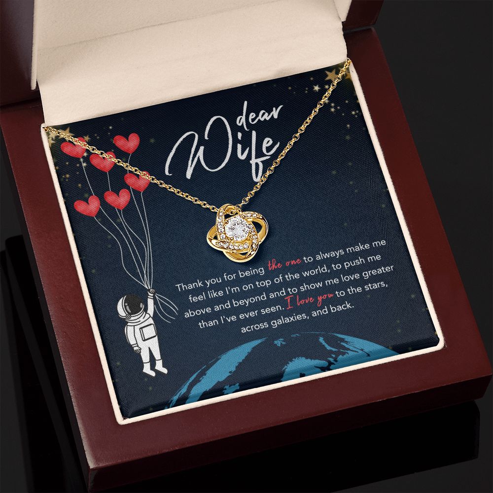 Dear Wife To The Stars Love Knot Necklace Dear Wife To The Stars Love Knot Necklace