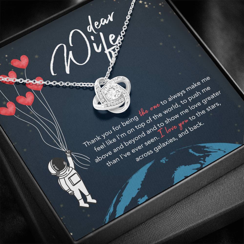 Dear Wife To The Stars Love Knot Necklace Dear Wife To The Stars Love Knot Necklace