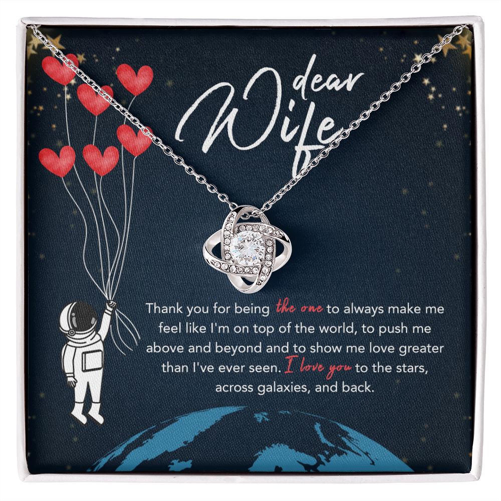 Dear Wife To The Stars Love Knot Necklace Dear Wife To The Stars Love Knot Necklace