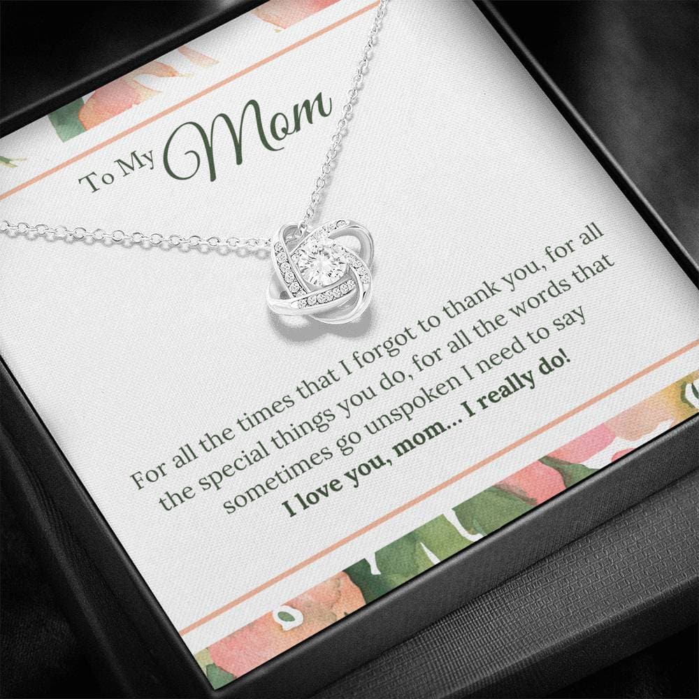I Love You Mom I Really Do Love Knot Necklace I Love You Mom I Really Do Love Knot Necklace
