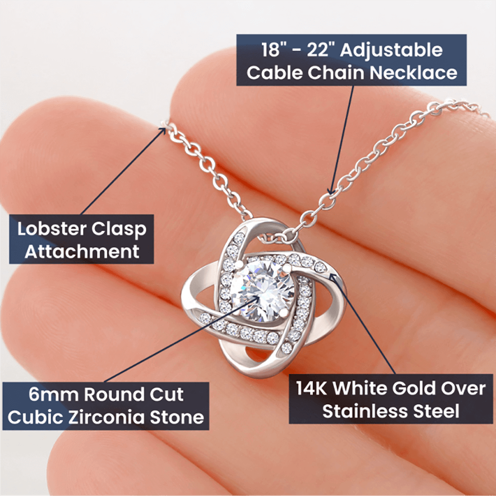 Love Knot Necklace with Blank Background Love Knot Necklace with Blank Background