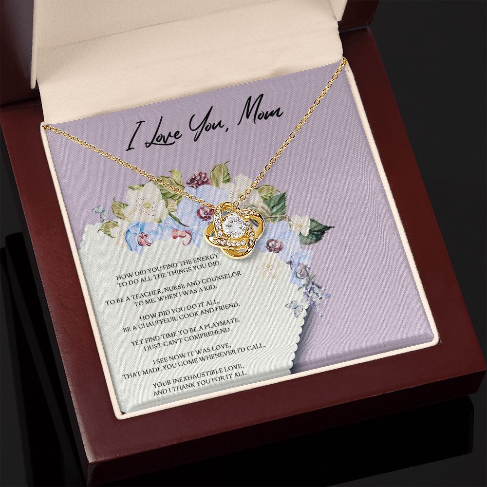 Mom How Did You Do It? Love Knot Necklace Mom How Did You Do It? Love Knot Necklace