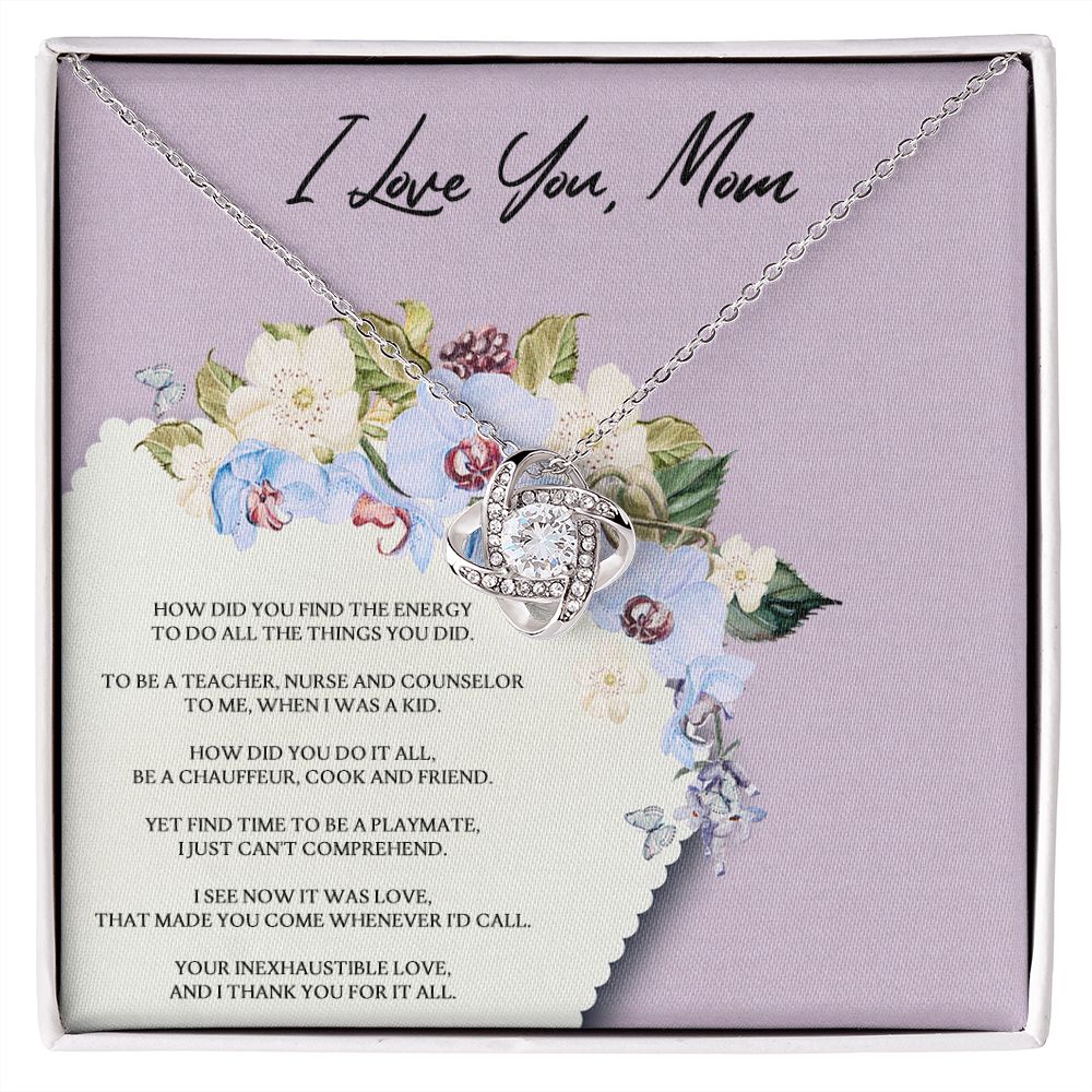 Mom How Did You Do It? Love Knot Necklace Mom How Did You Do It? Love Knot Necklace