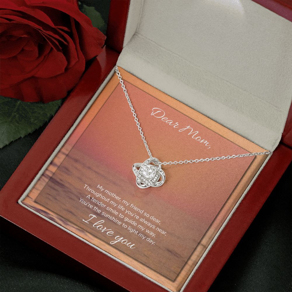 Mom The Sunshine To Light My Day Love Knot Necklace Mom The Sunshine To Light My Day Love Knot Necklace