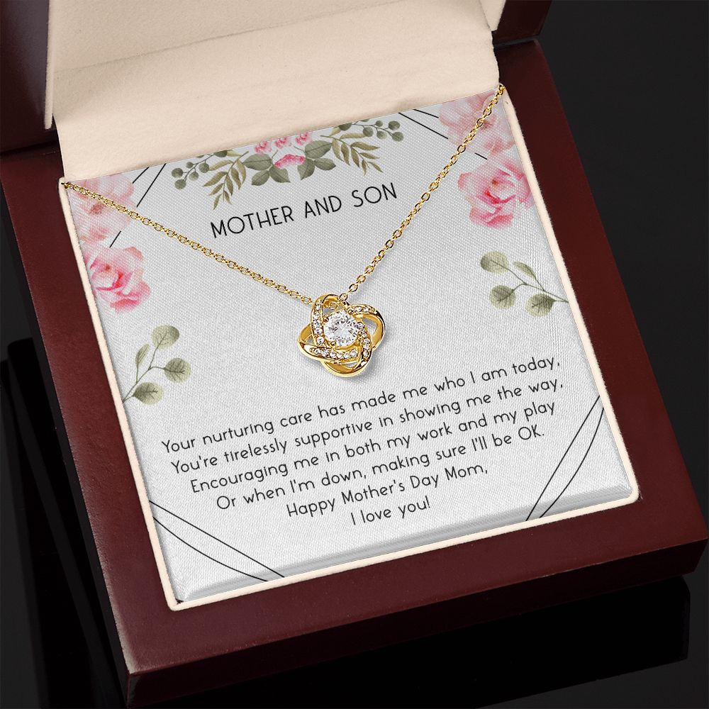 Mother and Son Your Nurturing Care Love Knot Necklace Mother and Son Your Nurturing Care Love Knot Necklace