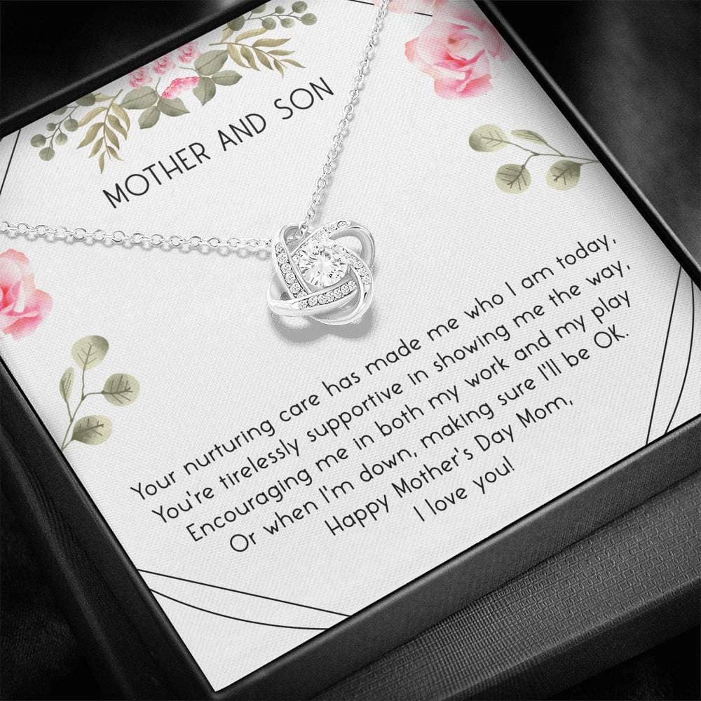 Mother and Son Your Nurturing Care Love Knot Necklace Mother and Son Your Nurturing Care Love Knot Necklace