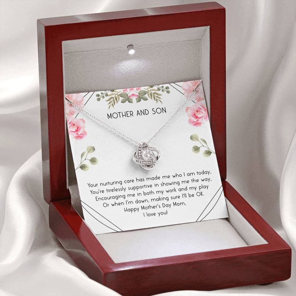 Mother and Son Your Nurturing Care Love Knot Necklace Mother and Son Your Nurturing Care Love Knot Necklace
