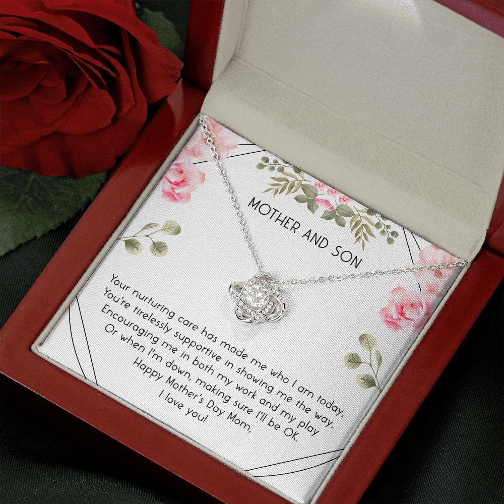 Mother and Son Your Nurturing Care Love Knot Necklace Mother and Son Your Nurturing Care Love Knot Necklace