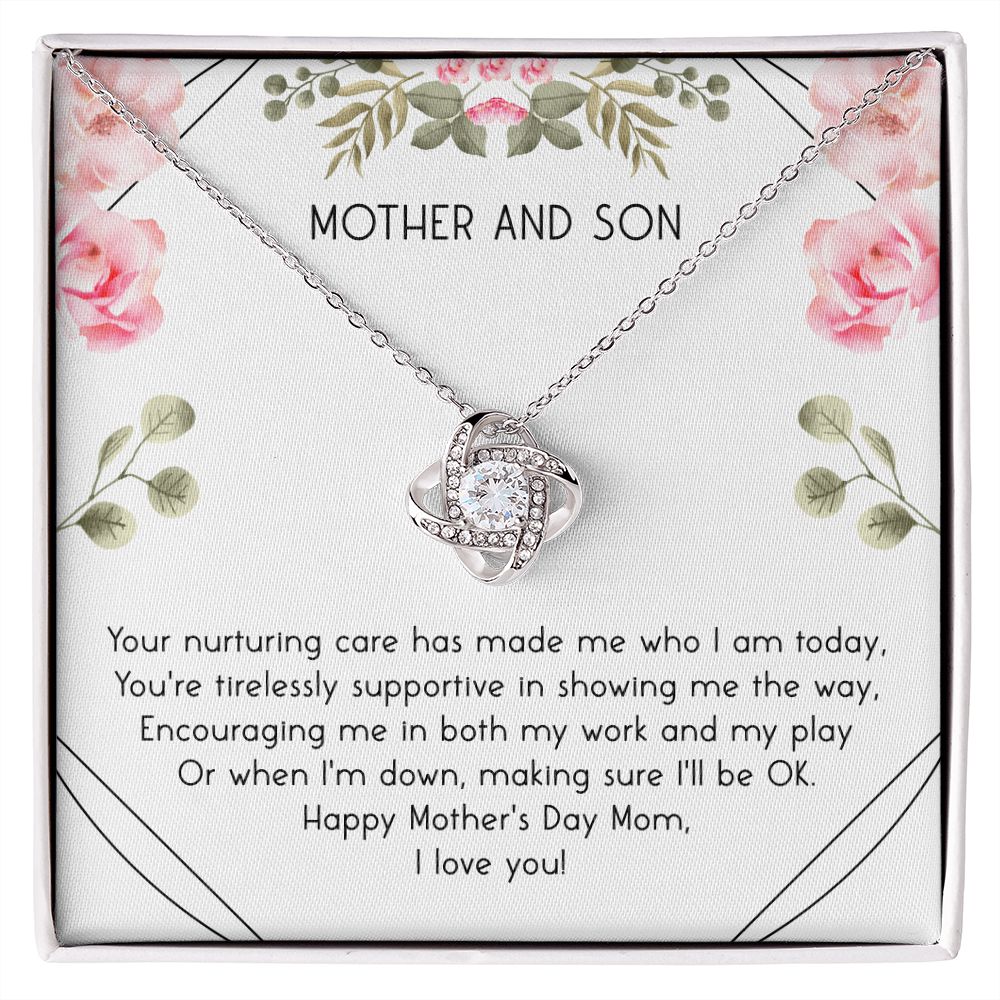 Mother and Son Your Nurturing Care Love Knot Necklace Mother and Son Your Nurturing Care Love Knot Necklace