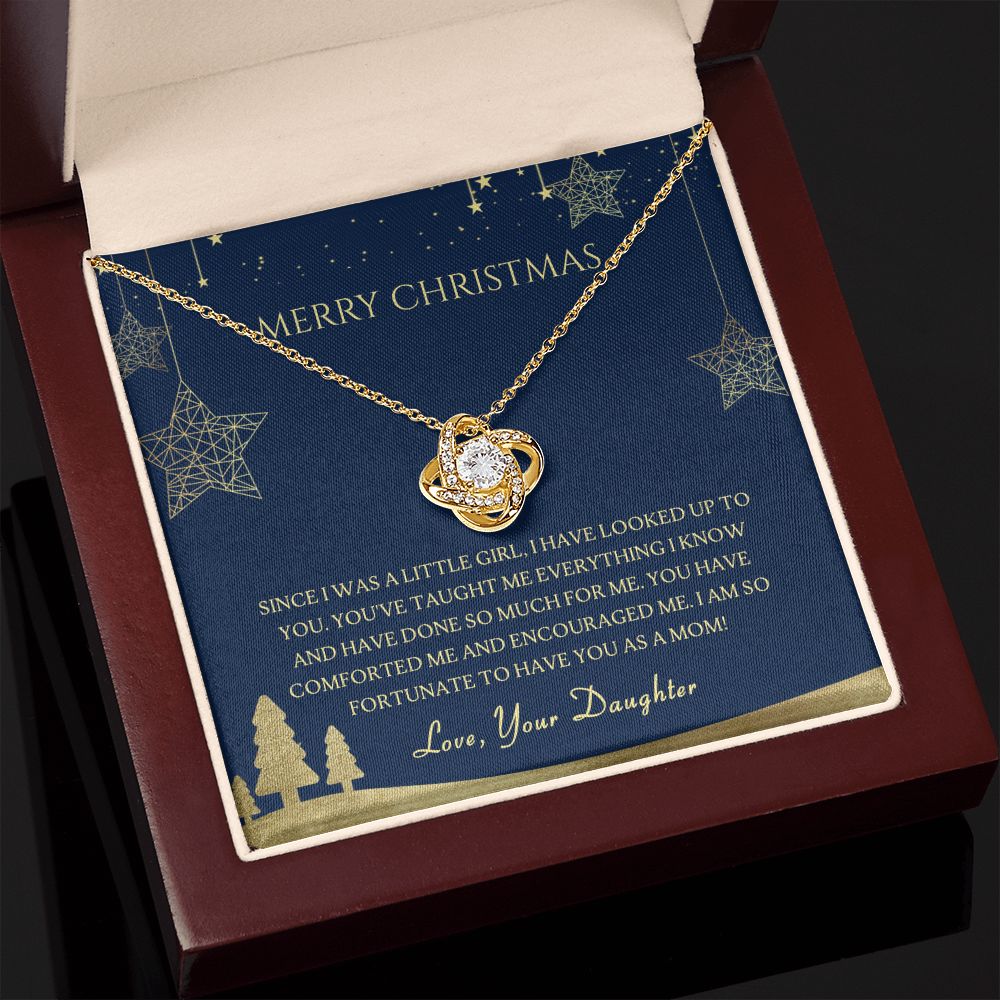 Since I Was a Little Girl Merry Christmas Mom Love Knot Necklace Since I Was a Little Girl Merry Christmas Mom Love Knot Necklace