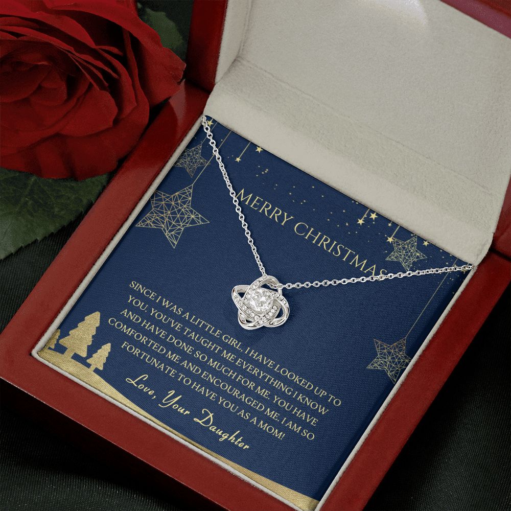 Since I Was a Little Girl Merry Christmas Mom Love Knot Necklace Since I Was a Little Girl Merry Christmas Mom Love Knot Necklace