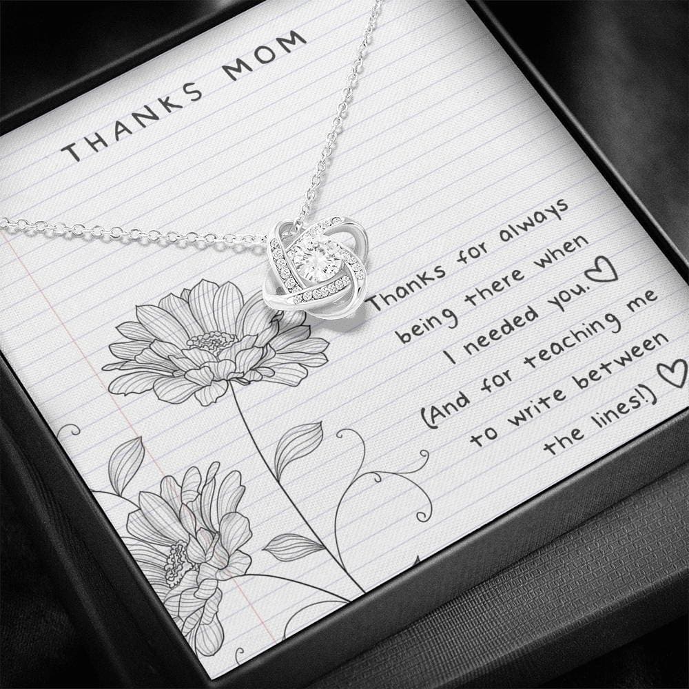Thanks Mom Between the Lines Love Knot Necklace Thanks Mom Between the Lines Love Knot Necklace
