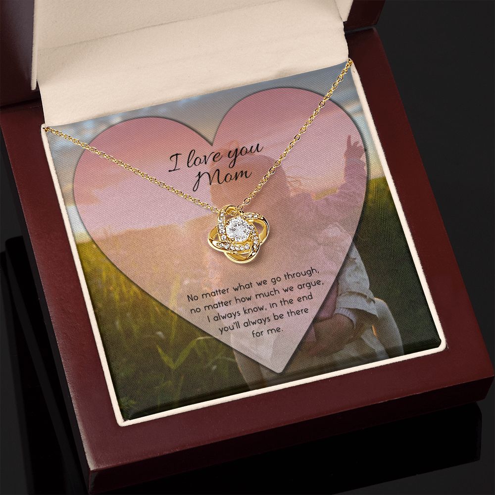To Mom No Matter What Love Knot Necklace To Mom No Matter What Love Knot Necklace