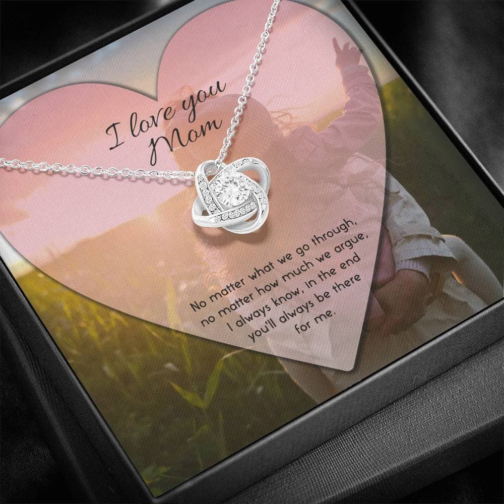 To Mom No Matter What Love Knot Necklace To Mom No Matter What Love Knot Necklace