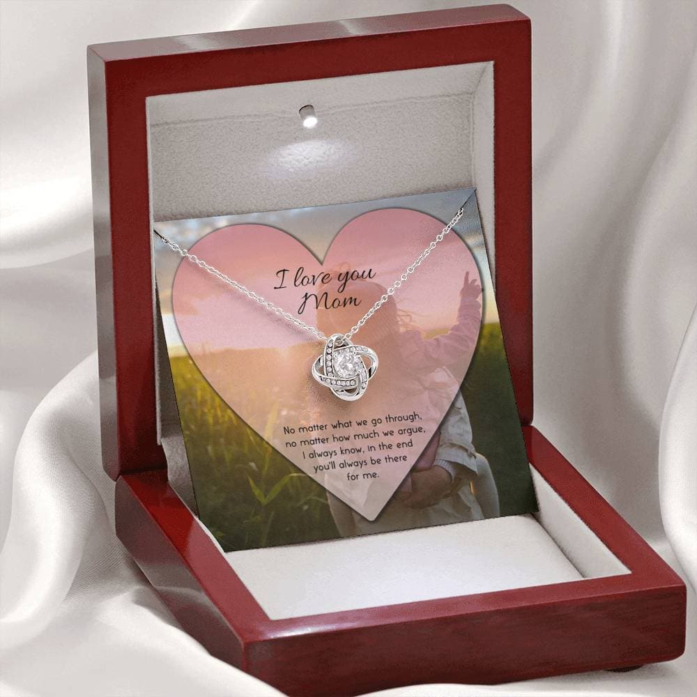 To Mom No Matter What Love Knot Necklace To Mom No Matter What Love Knot Necklace
