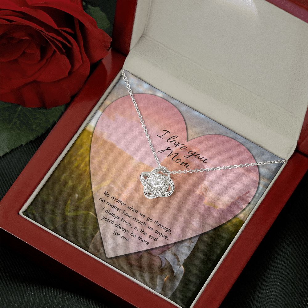 To Mom No Matter What Love Knot Necklace To Mom No Matter What Love Knot Necklace