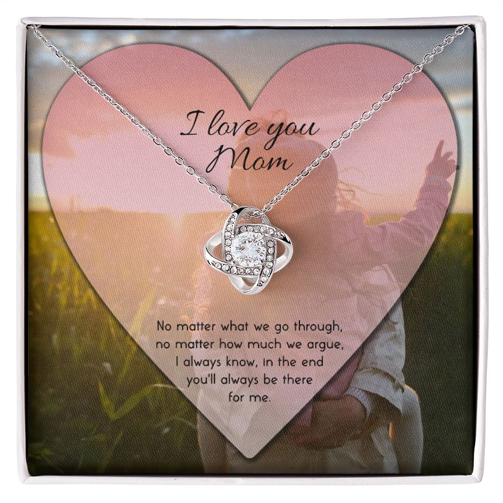 To Mom No Matter What Love Knot Necklace To Mom No Matter What Love Knot Necklace