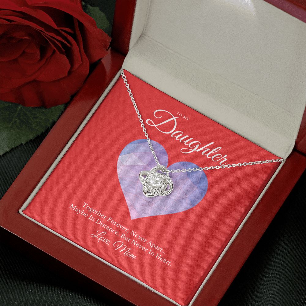 To My Daughter From Mom Love Knot Necklace To My Daughter From Mom Love Knot Necklace