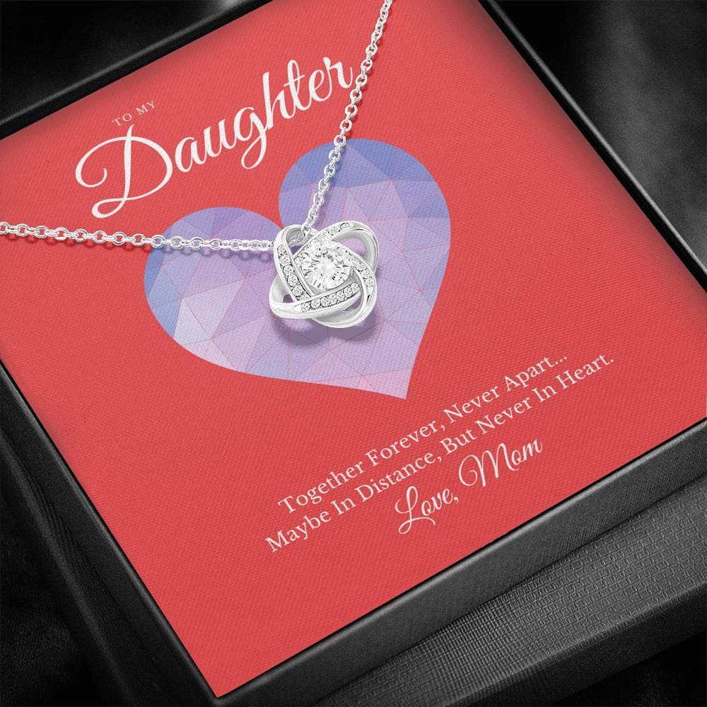 To My Daughter From Mom Love Knot Necklace To My Daughter From Mom Love Knot Necklace