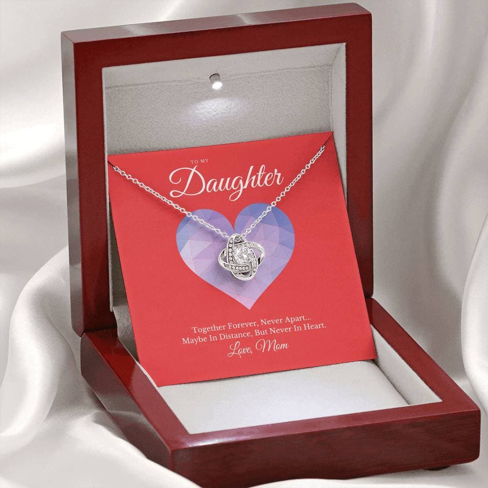 To My Daughter From Mom Love Knot Necklace To My Daughter From Mom Love Knot Necklace