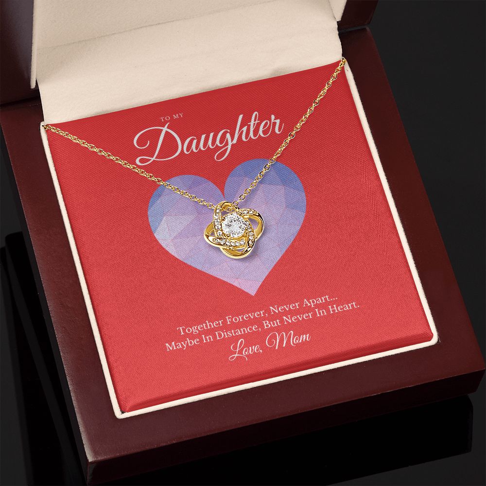 To My Daughter From Mom Love Knot Necklace To My Daughter From Mom Love Knot Necklace