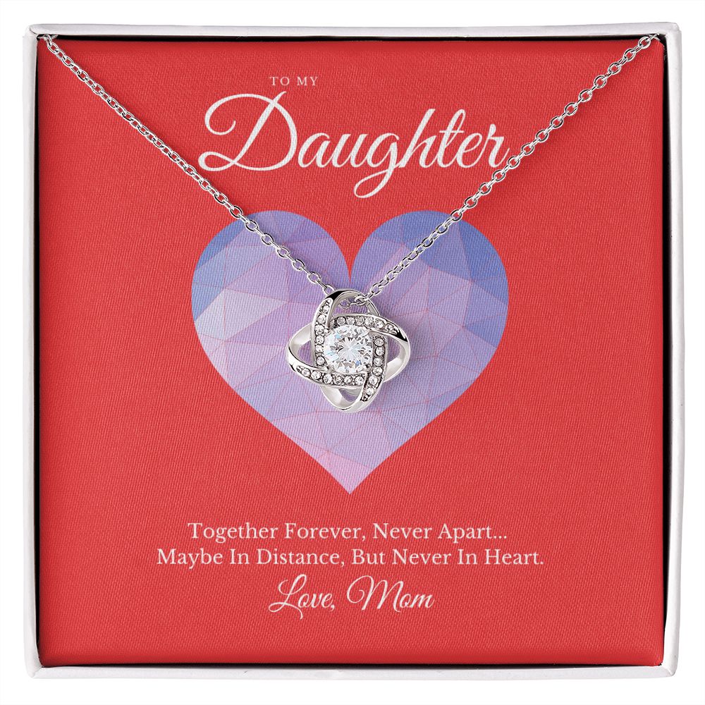 To My Daughter From Mom Love Knot Necklace To My Daughter From Mom Love Knot Necklace