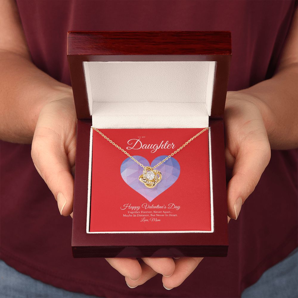 To My Daughter from Mom Valentine's Day Love Knot Necklace To My Daughter from Mom Valentine's Day Love Knot Necklace