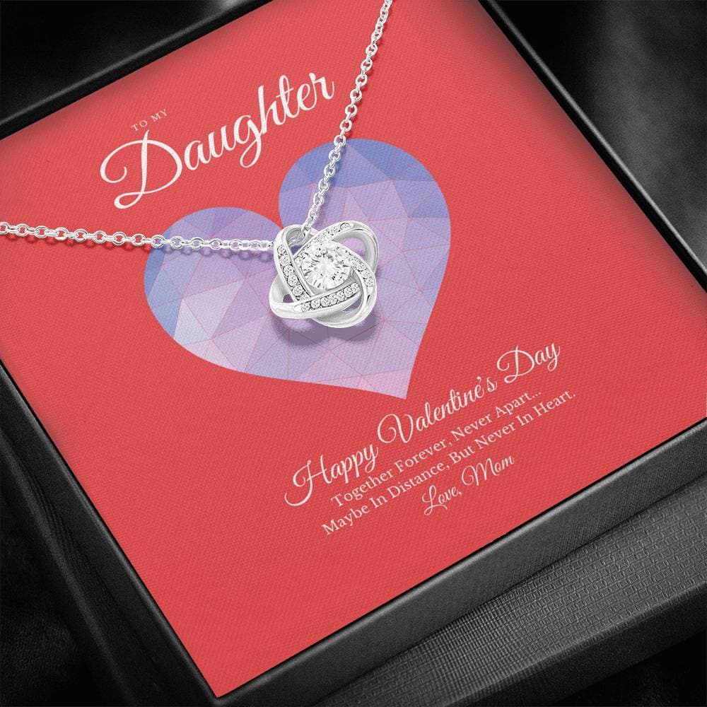 To My Daughter from Mom Valentine's Day Love Knot Necklace To My Daughter from Mom Valentine's Day Love Knot Necklace