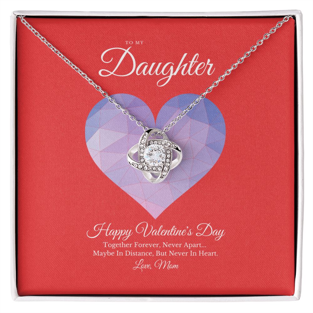To My Daughter from Mom Valentine's Day Love Knot Necklace To My Daughter from Mom Valentine's Day Love Knot Necklace