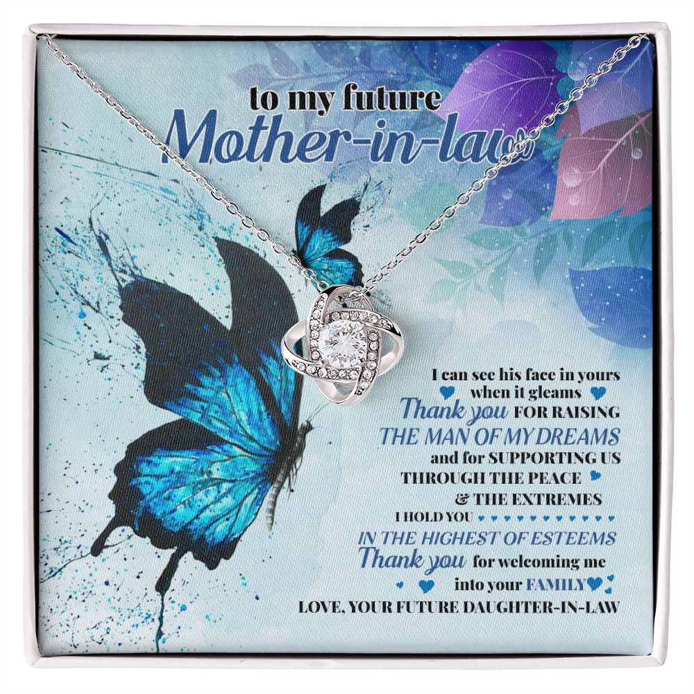 To My Future Mother-in-Law Highest of Esteems Love Knot Necklace To My Future Mother-in-Law Highest of Esteems Love Knot Necklace