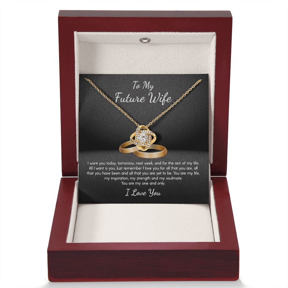 To My Future Wife My One and Only Love Knot Necklace To My Future Wife My One and Only Love Knot Necklace