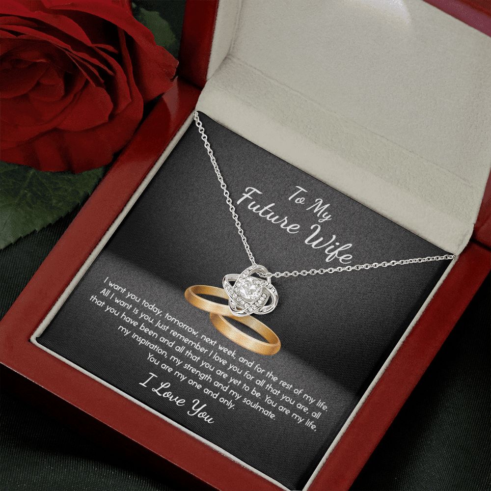 To My Future Wife My One and Only Love Knot Necklace To My Future Wife My One and Only Love Knot Necklace