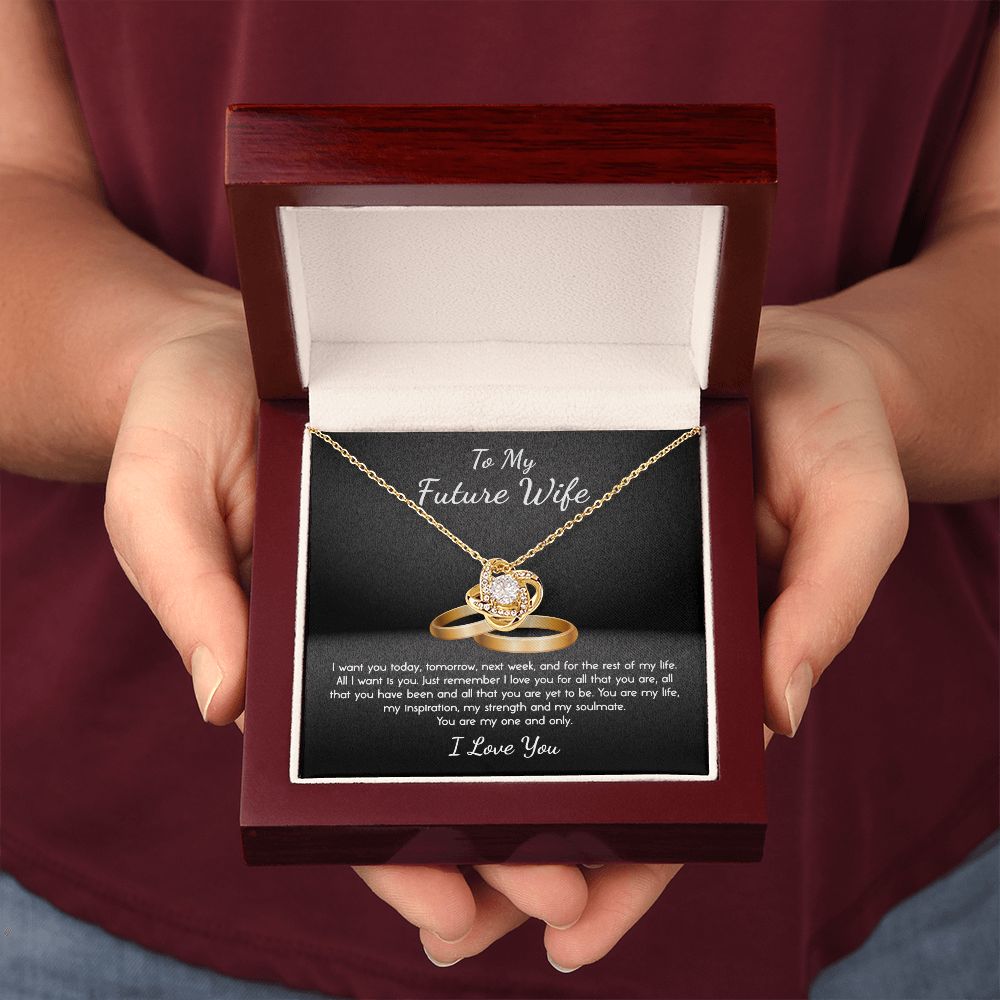 To My Future Wife My One and Only Love Knot Necklace To My Future Wife My One and Only Love Knot Necklace