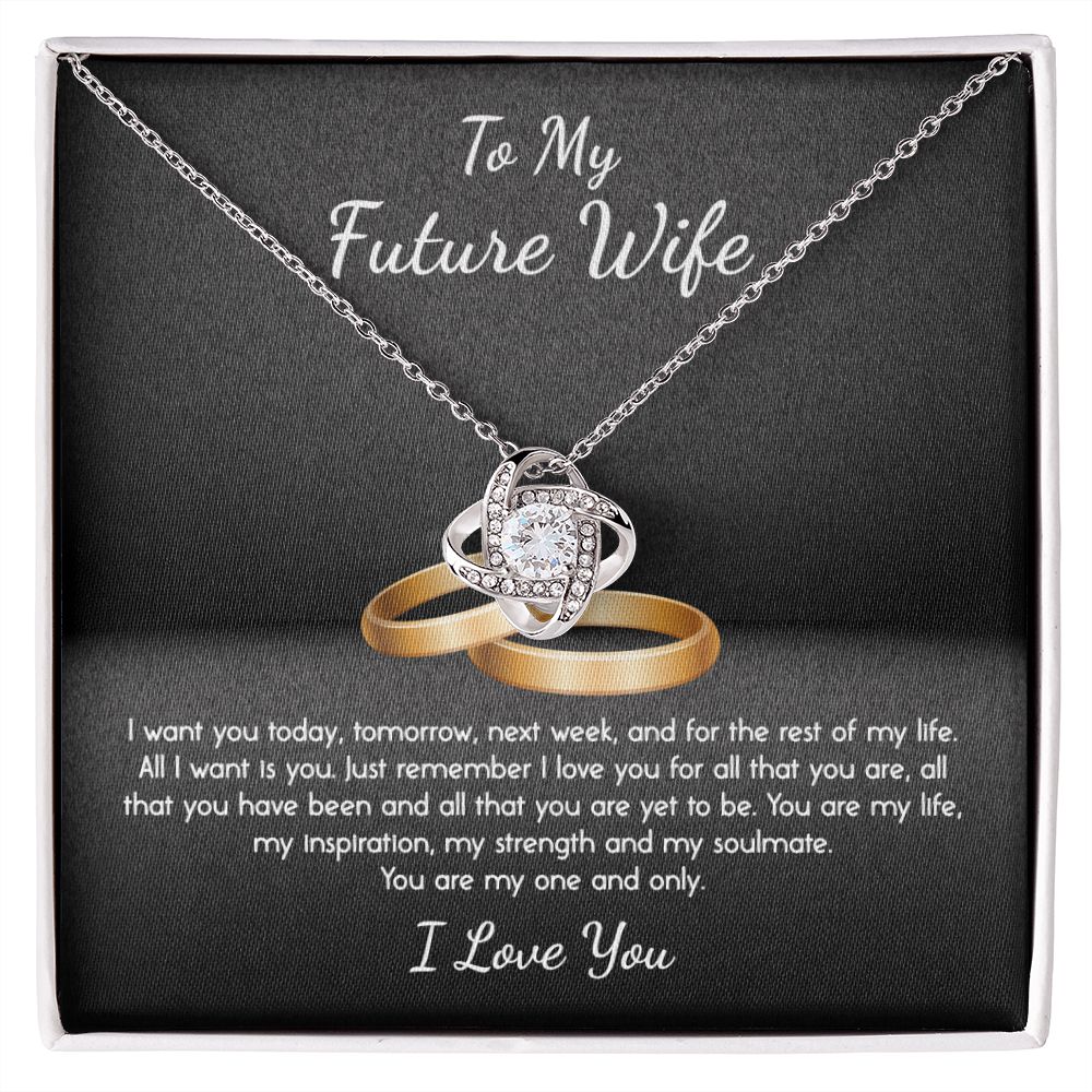 To My Future Wife My One and Only Love Knot Necklace To My Future Wife My One and Only Love Knot Necklace
