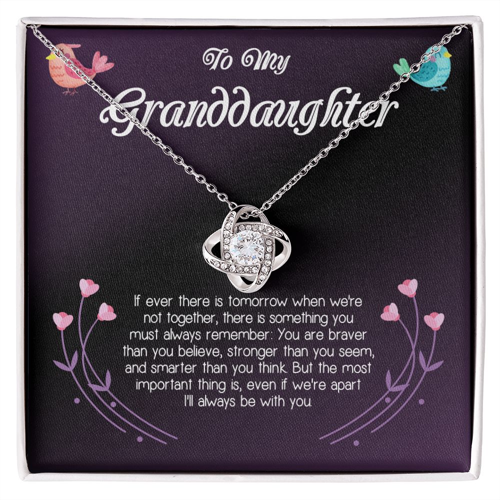 To My Granddaughter Love Knot Necklace To My Granddaughter Love Knot Necklace