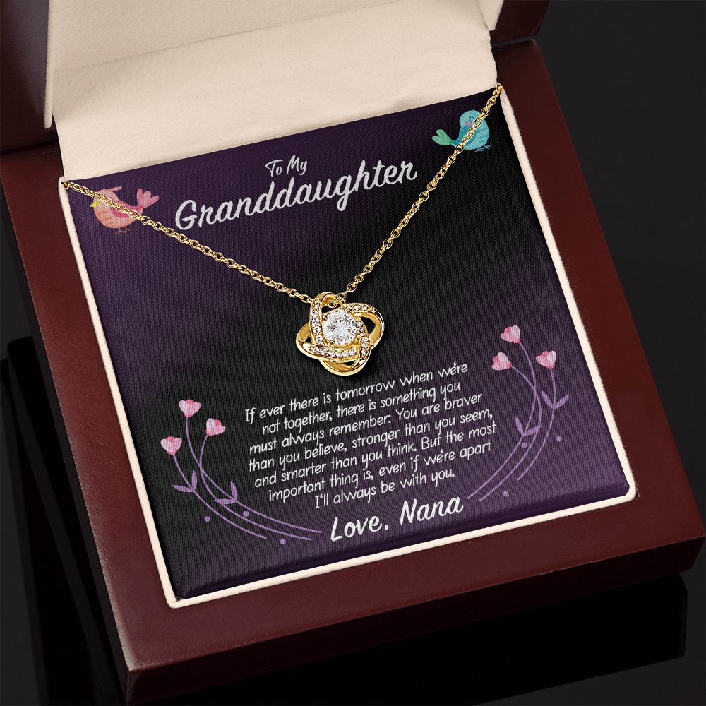 To My Granddaughter Love Nana Love Knot Necklace To My Granddaughter Love Nana Love Knot Necklace