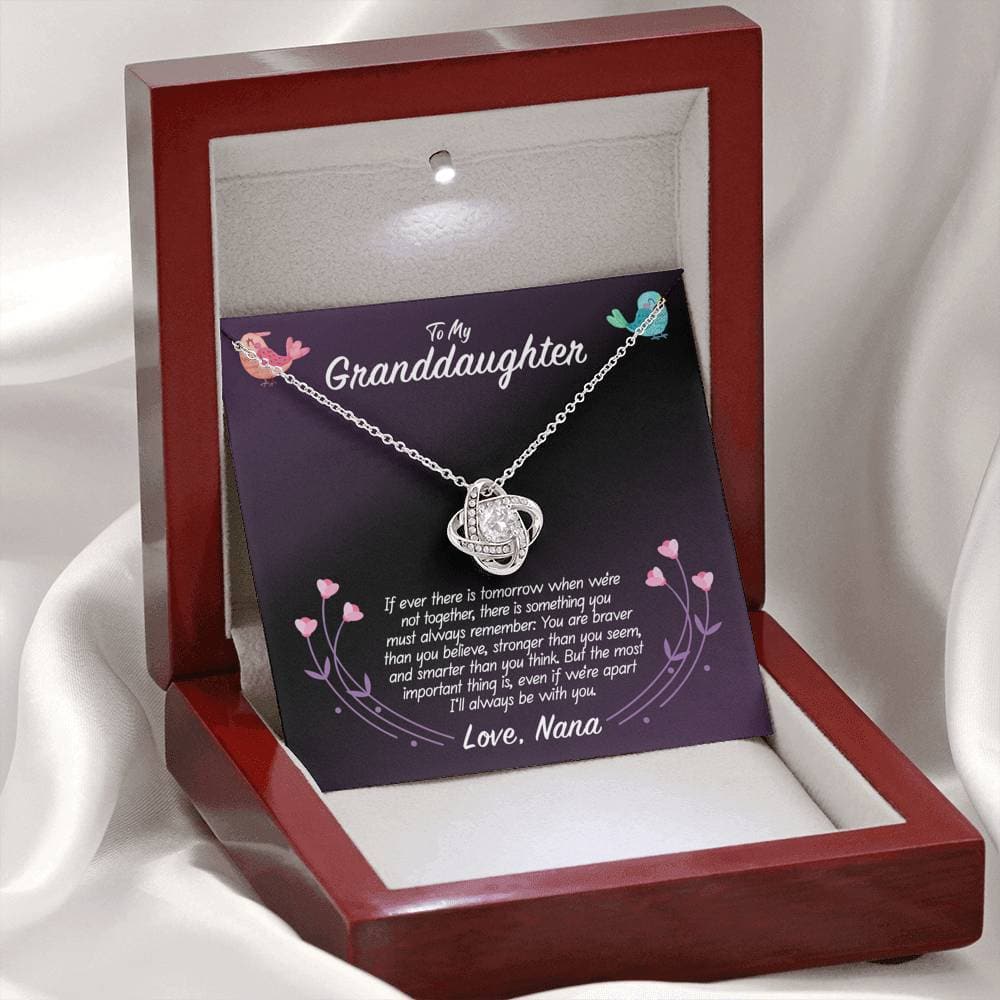 To My Granddaughter Love Nana Love Knot Necklace To My Granddaughter Love Nana Love Knot Necklace
