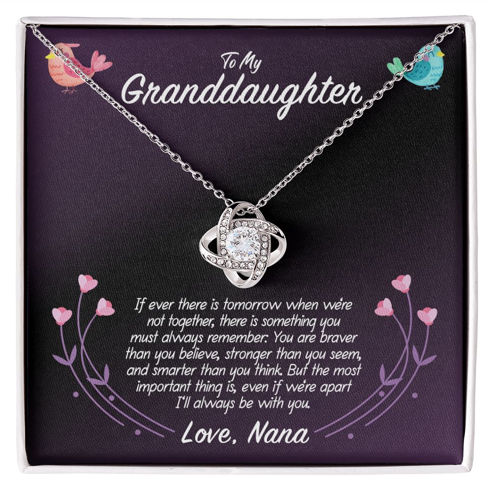 To My Granddaughter Love Nana Love Knot Necklace To My Granddaughter Love Nana Love Knot Necklace