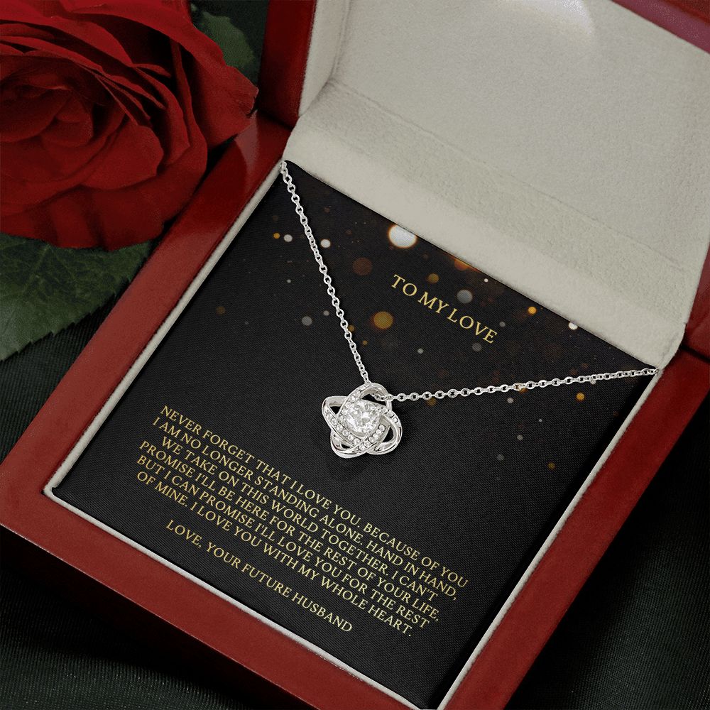 To My Love From Your Future Husband Love Knot Necklace To My Love From Your Future Husband Love Knot Necklace