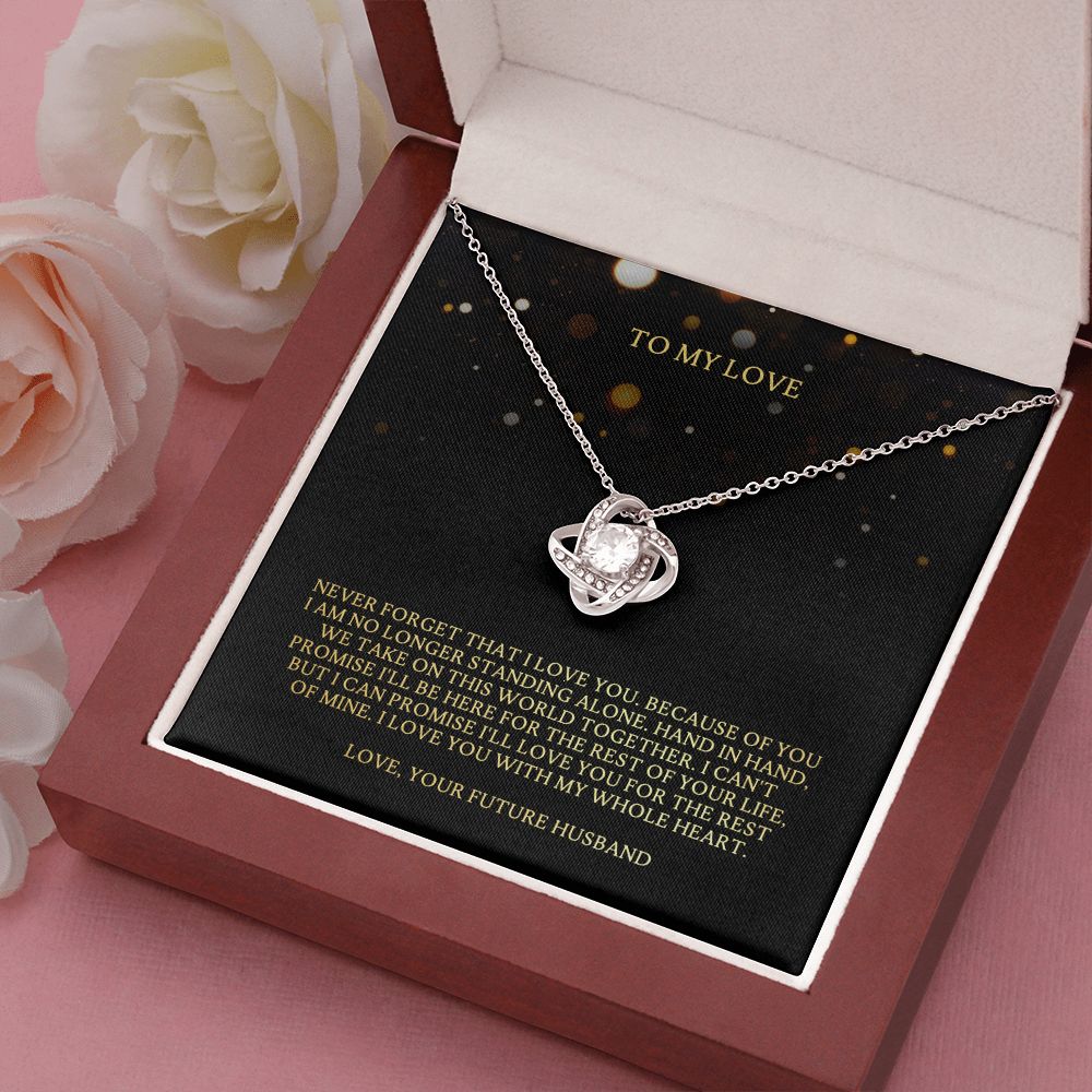 To My Love From Your Future Husband Love Knot Necklace To My Love From Your Future Husband Love Knot Necklace