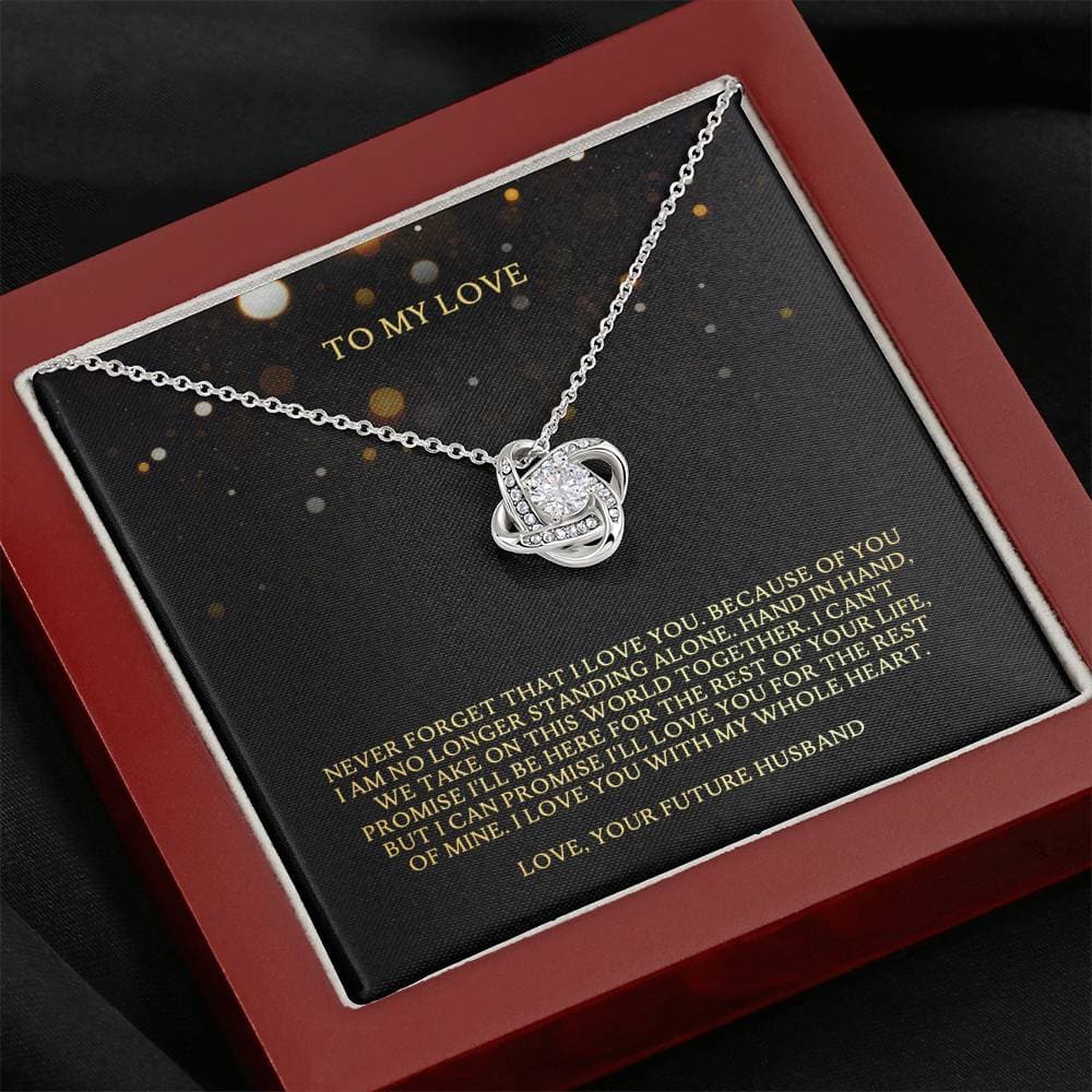 To My Love From Your Future Husband Love Knot Necklace To My Love From Your Future Husband Love Knot Necklace