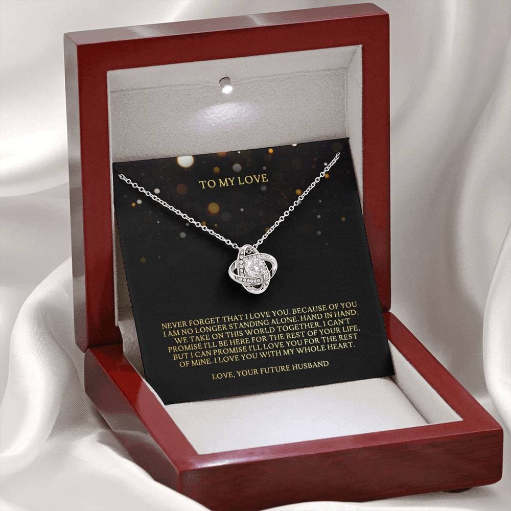 To My Love From Your Future Husband Love Knot Necklace To My Love From Your Future Husband Love Knot Necklace