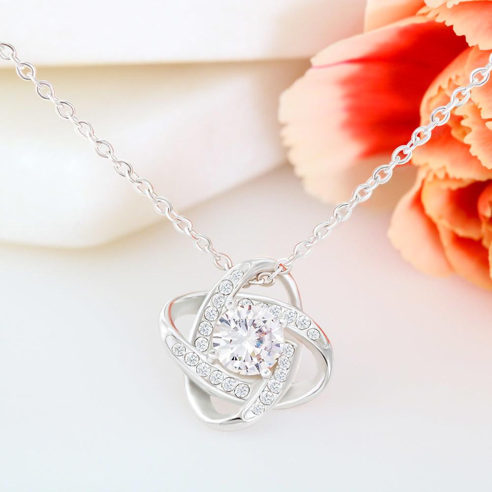 To My Mom Time May Fly Love Knot Necklace To My Mom Time May Fly Love Knot Necklace